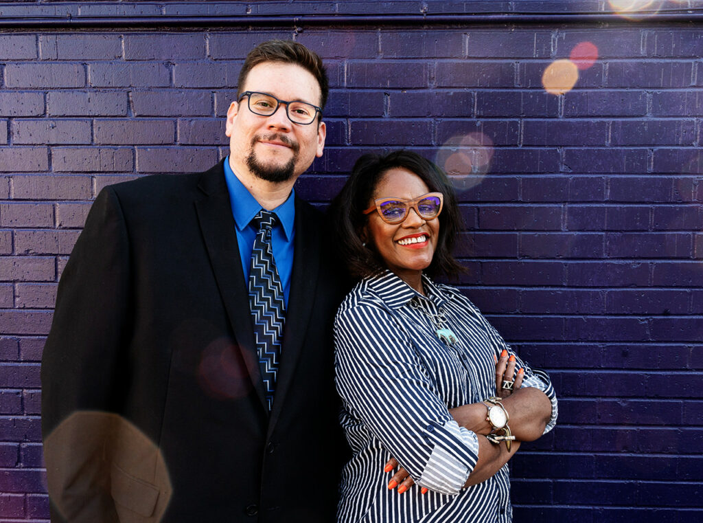 Founder & Owner,Alyce Adair Jones and Managing Optician, Robert Perez at Adair Eyewear