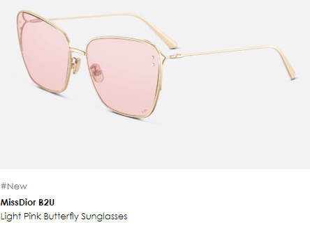 MissDior Light Pink Butterfly Sunglasses in Fort Worth at Adair Eyewear