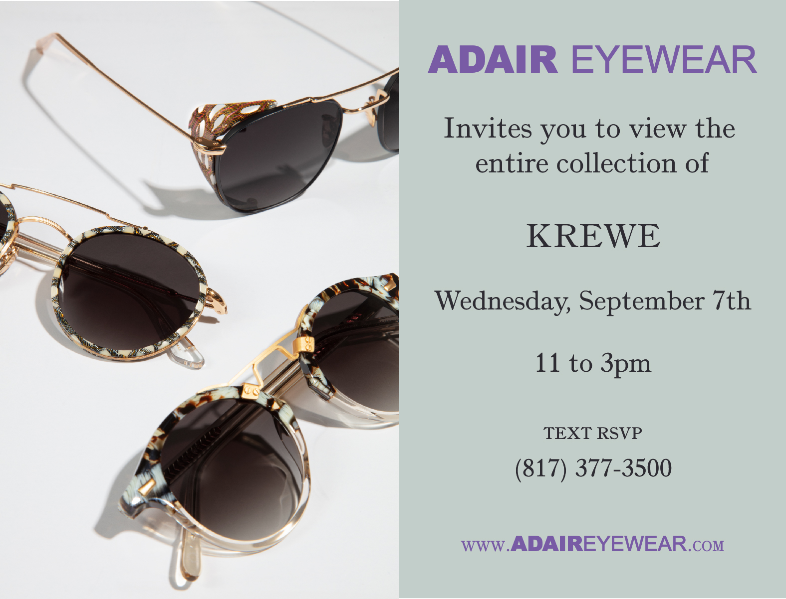 Adair Eyewear Designer Eyeglasses, Sunglasses & Frames Fort Worth