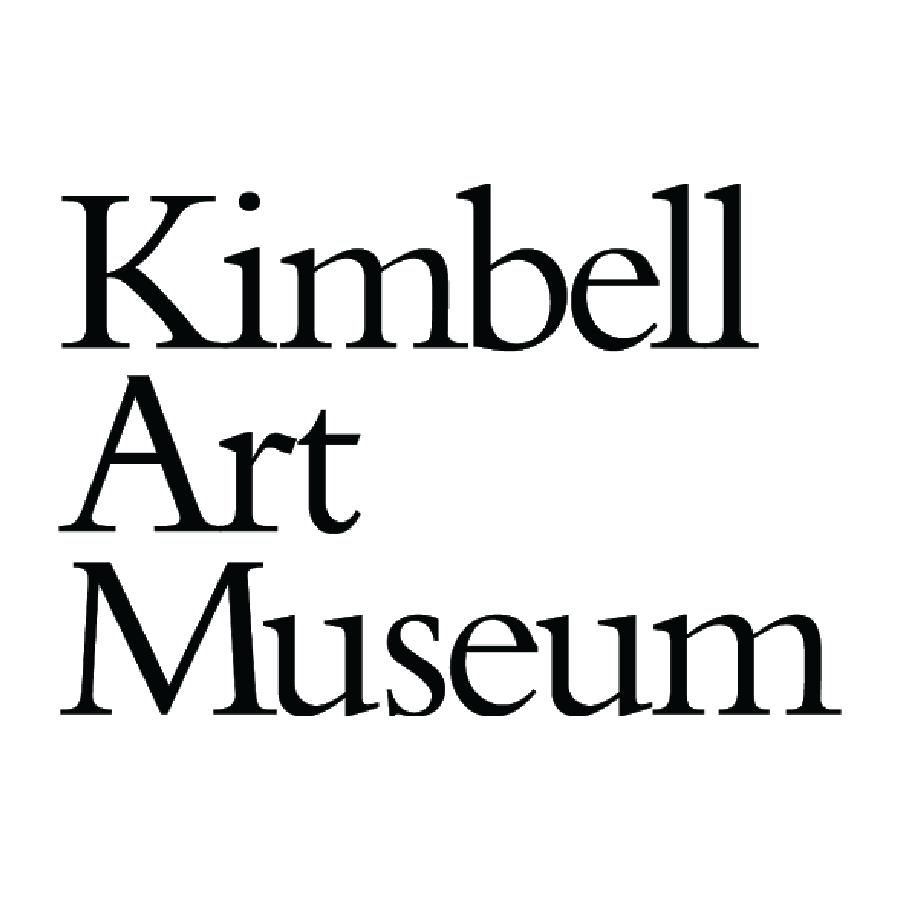 Kimbell Art Museum Logo: This logo is straightforward and elegant, featuring the name "Kimbell Art Museum" in classic black serif font on a plain white background.