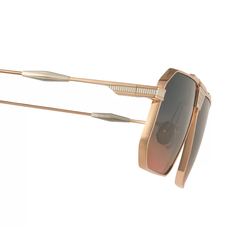 Berlinette titanium sunglasses with gold frame and gradient lenses