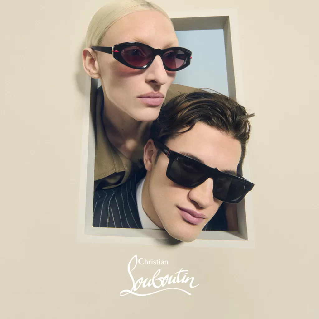 Man and Woman wearing Christian Louboutin Eyewear
