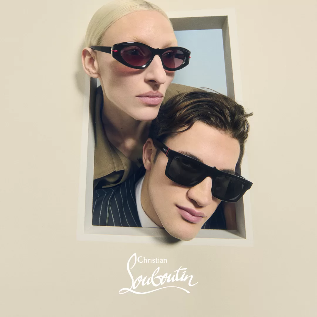 Man and Woman wearing Christian Louboutin Eyewear